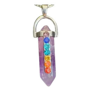 Purple Amethyst Chakra Necklace